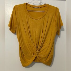 Mustard Twist Front Women’s Top